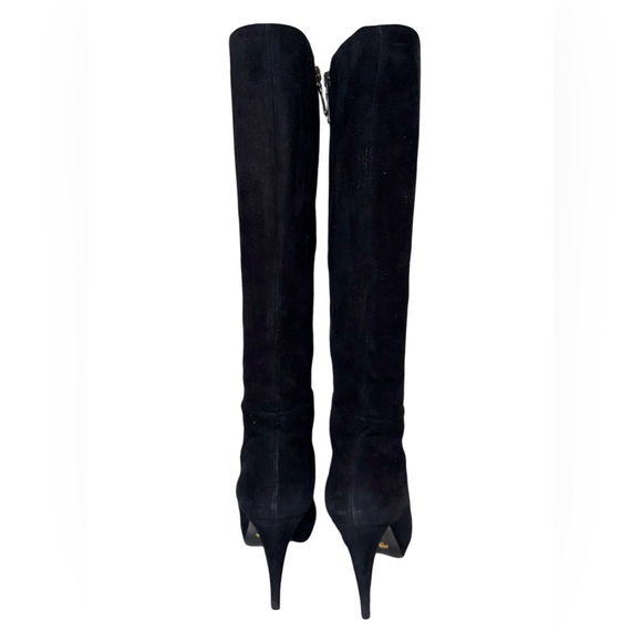 PRADA HIGH HEEL BOOTS IN BLACK SUEDE - Picture 5 of 8